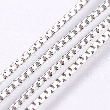 Electroplated 925 Sterling Silver Box Chains STER-I015-05D-1