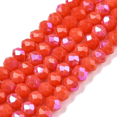 Electroplate Opaque Solid Color Glass Beads Strands EGLA-A044-P3mm-L03-1