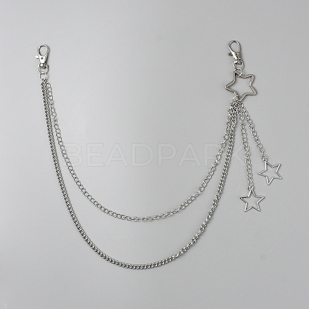 Alloy Double Layer Trousers Chain HJEW-WH20071-008P-1