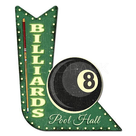 Vintage Metal Tin Sign AJEW-WH0409-029-1