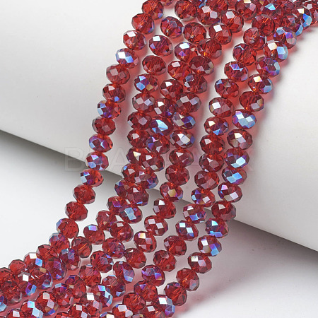 Electroplate Glass Beads Strands EGLA-A034-T4mm-I14-1