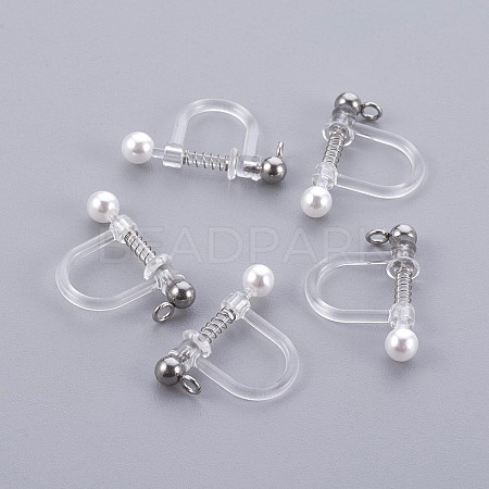 Plastic Clip-on Earring Findings LS-X-STAS-P221-24P-1