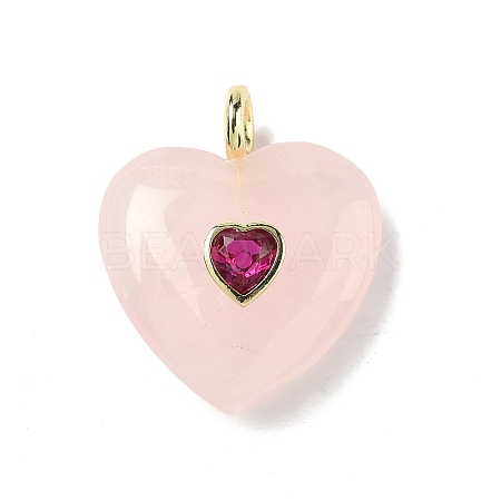 Natural Rose Quartz Pendants G-C274-04H-1