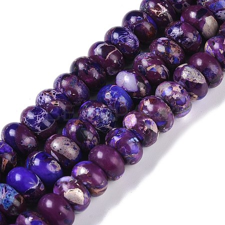 Dyed Synthetic Imperial Jasper Beads Strands G-P529-E01-A02-1
