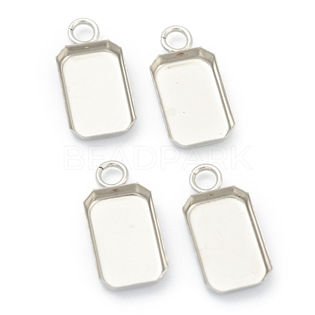 Tarnish Resistant 201 Stainless Steel Pendant Cabochon Settings STAS-H143-31P-1
