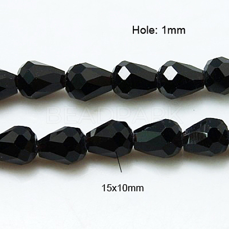 Crystal Glass Beads Strands GLAA-D034-15x10mm-14-1