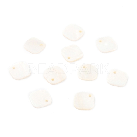 Natural Freshwater Shell Charms BSHE-B003-08-1