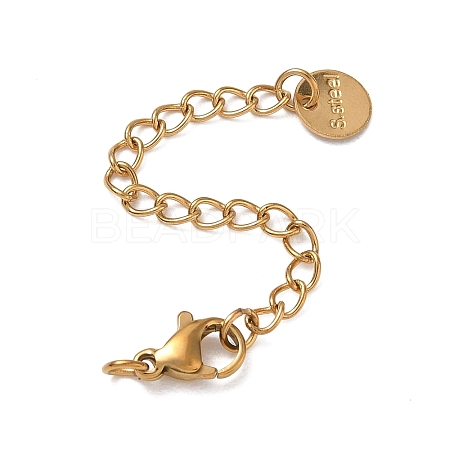 201 Stainless Steel Curb Chain Extender SA-CBA0FDA-01G-07-1