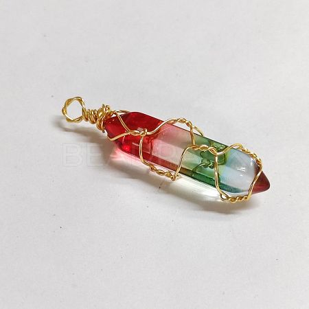 Glass Pendants PALLOY-CJ00013-01-1