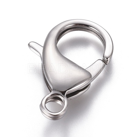 Tarnish Resistant 304 Stainless Steel Lobster Claw Clasps STAS-AB27-1