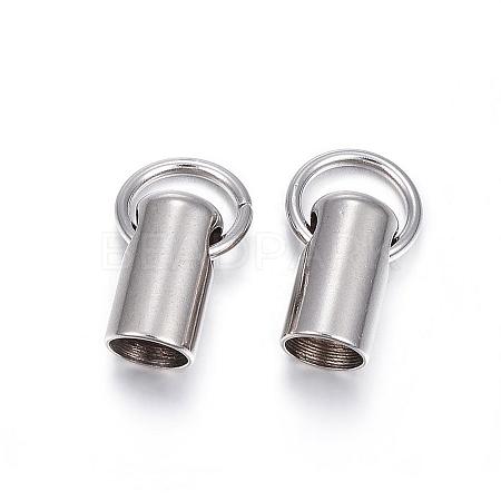 Tarnish Resistant 201 Stainless Steel Cord Ends STAS-E120-02-5mm-1