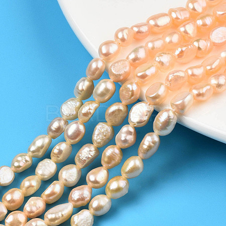 Natural Cultured Freshwater Pearl Beads Strands PEAR-N014-05A-1