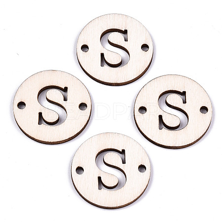 Unfinished Natural Poplar Wood Links Connectors WOOD-S045-140B-01S-1