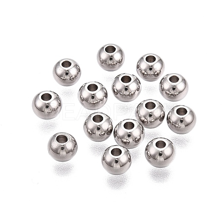 Tarnish Resistant 201 Stainless Steel Beads STAS-R033-5mm-1
