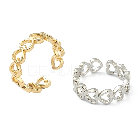 Brass Cuff Rings RJEW-L100-017-1