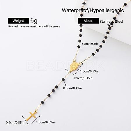 Vintage Resin Rosary Bead Necklaces BR3351-6-1