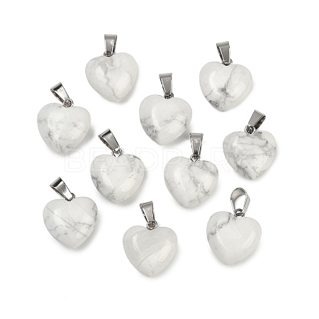 Natural Howlite Pendants G-I311-A31-1