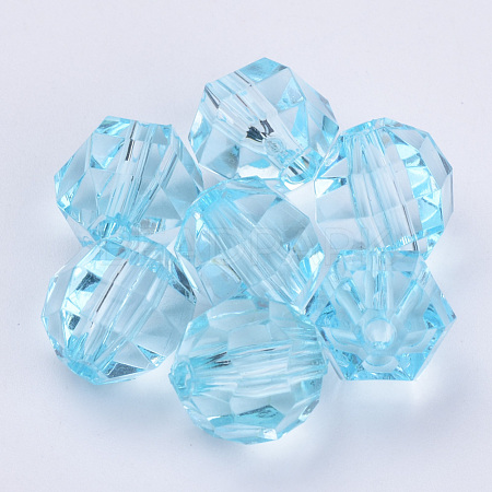 Transparent Acrylic Beads TACR-Q256-6mm-V38-1
