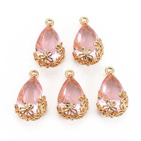 Transparent Glass Pendants X-GLAA-T007-05I-1