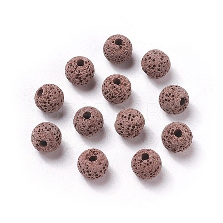 Unwaxed Natural Lava Rock Beads X-G-F325-8mm-A13-1