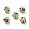 Brass Micro Pave Cubic Zirconia Beads KK-E068-VB153-1-2