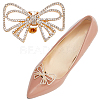 2Pcs Bowknot Alloy Rhinestone Shoe Decorations FIND-CP0002-24B-1