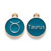 Alloy Enamel Pendants ENAM-S124-01B-05C-1