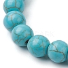 8MM Round Synthetic Turquoise Beaded Stretch Bracelets BJEW-JB10217-05-4