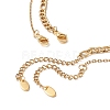 2Pcs 2 Style Brass Shell with Star Pendant Lariat Necklaces Set NJEW-JN04208-3