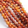 Dyed Natural Imperial Jasper Round Bead Strands G-M274-04-4mm-1