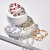 Sparkling Heart Glass Beads Stretch Bracelets Set for Children and Parent BJEW-JB07185-3