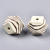 Painted Natural Wood Beads WOOD-T021-52C-12-2