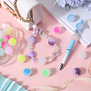 36Pcs 6 Colors Frosted Acrylic Beads MACR-SC0001-14-4