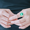 2Pcs Adjustable Brass Finger Rings Components FIND-GO0002-77B-7