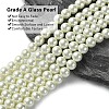 Eco-Friendly Dyed Glass Pearl Round Beads Strands HY-A002-8mm-RB-M-4