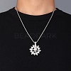 Zinc Alloy with Rhinestone Pendant Necklaces NJEW-M211-15P-01-3