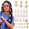 60Pcs 22 Styles Aluminum & Iron Hair Clip HJEW-DR00304-1