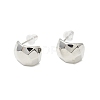 Alloy Curved Thick Stud Earrings with 925 Sterling Silver Pins for Women EJEW-G310-02P-1
