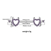 6 Styles 316L Surgical Stainless Steel Cubic Zirconia Nipple Nail Ring Sets WGE45DD-07-5