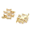 Brass Micro Pave Cubic Zirconia with Glass Pendants CU-CBA6E4E-11G-D-2