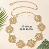 Alloy with Dyed Synthetic Turquoise Cross Link Chain Waist Chains for Women FS-WG34991-02-2