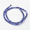 Natural Sodalite Bead Strands G-G735-58-4mm-A-2