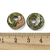 Natural Unakite Donut/Pi Disc Charms G-G142-02A-3