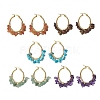 Natural Gemstone Hoop Earrings EJEW-JE05173-1