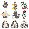 SUNNYCLUE 18Pcs 9 Style Alloy Enamel Pendants FIND-SC0003-77-1