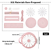 DIY Sew on PU Leather Daisy Flower Pattern Round Multi-Use Crossbody/Shoulder Bag Making Kits DIY-WH0297-56B-2