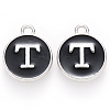 Platinum Plated Alloy Charms X-ENAM-S118-02T-P-1