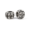 Antique Silver Plated Alloy Rhinestone Large Hole European Beads MPDL-R041-02A-1