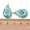 Dyed Synthetic Turquoise Pendants GG-CBAA798-01G-02-2
