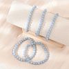Natural Angelite Stretch Bracelets BJEW-JB03738-05-4